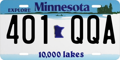 MN license plate 401QQA