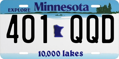 MN license plate 401QQD