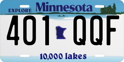 MN license plate 401QQF