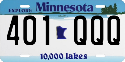 MN license plate 401QQQ