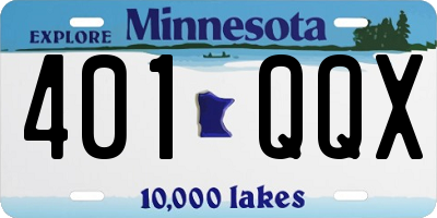 MN license plate 401QQX