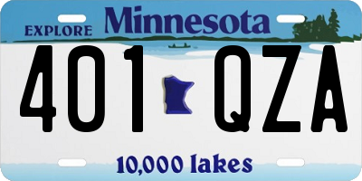 MN license plate 401QZA