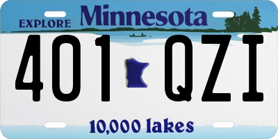 MN license plate 401QZI