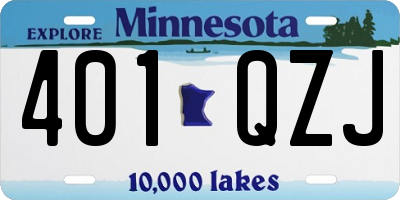 MN license plate 401QZJ