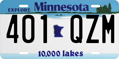 MN license plate 401QZM