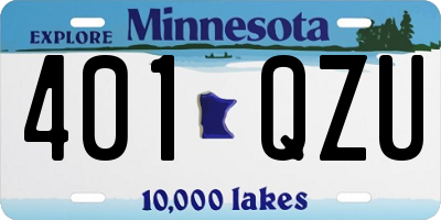 MN license plate 401QZU