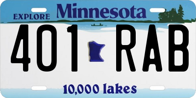 MN license plate 401RAB