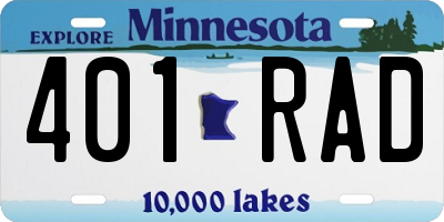 MN license plate 401RAD