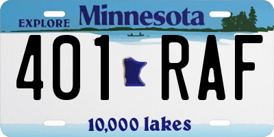 MN license plate 401RAF