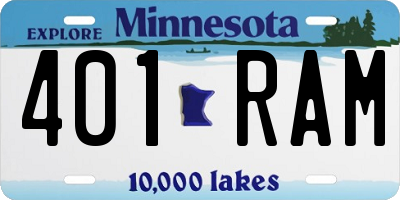 MN license plate 401RAM