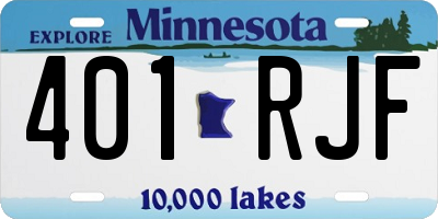 MN license plate 401RJF