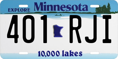 MN license plate 401RJI
