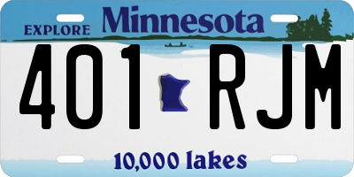 MN license plate 401RJM