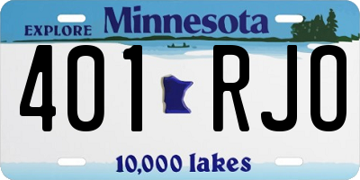 MN license plate 401RJO