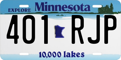 MN license plate 401RJP