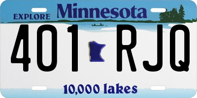 MN license plate 401RJQ