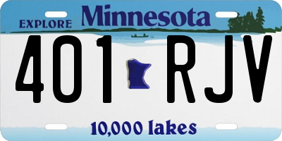 MN license plate 401RJV
