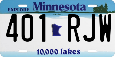 MN license plate 401RJW