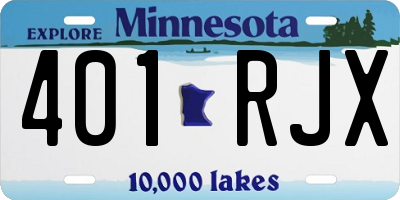 MN license plate 401RJX
