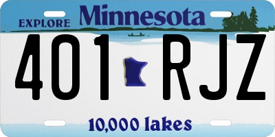 MN license plate 401RJZ