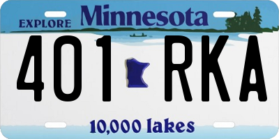 MN license plate 401RKA