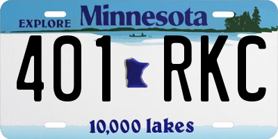 MN license plate 401RKC