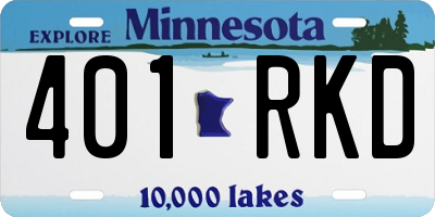 MN license plate 401RKD
