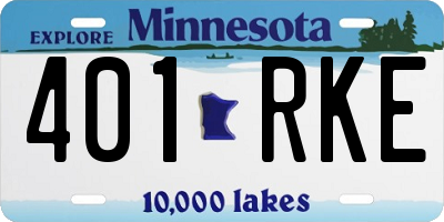 MN license plate 401RKE