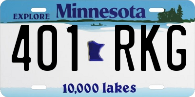 MN license plate 401RKG