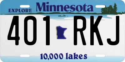 MN license plate 401RKJ