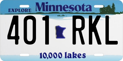 MN license plate 401RKL