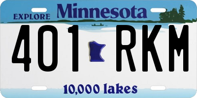 MN license plate 401RKM