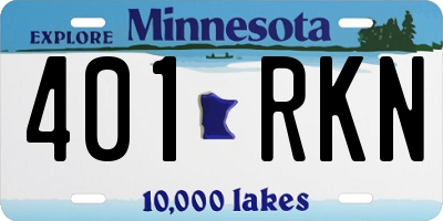 MN license plate 401RKN