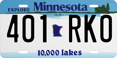 MN license plate 401RKO
