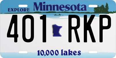 MN license plate 401RKP