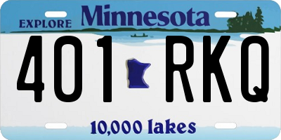 MN license plate 401RKQ