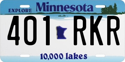 MN license plate 401RKR
