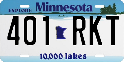 MN license plate 401RKT