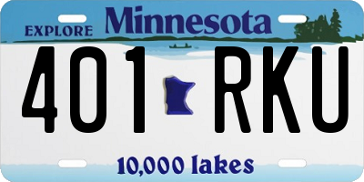 MN license plate 401RKU