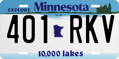 MN license plate 401RKV