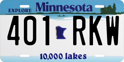MN license plate 401RKW