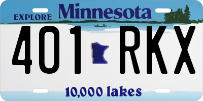 MN license plate 401RKX