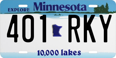 MN license plate 401RKY