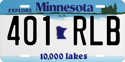 MN license plate 401RLB
