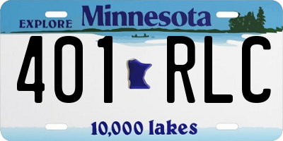 MN license plate 401RLC