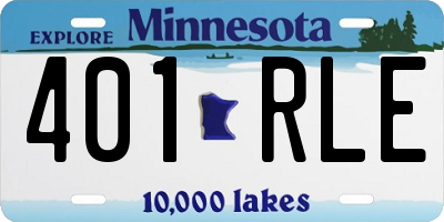 MN license plate 401RLE