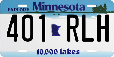 MN license plate 401RLH