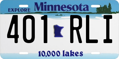 MN license plate 401RLI