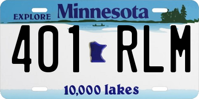 MN license plate 401RLM