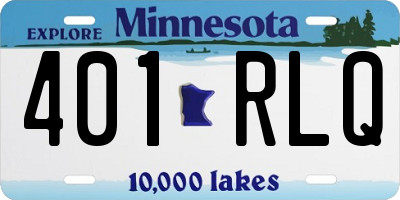 MN license plate 401RLQ